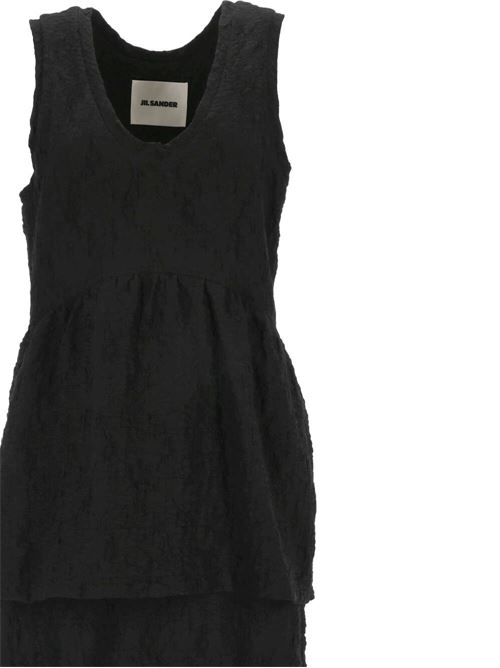 Jet black cotton dress Jil Sander | J02CT0315J20138001